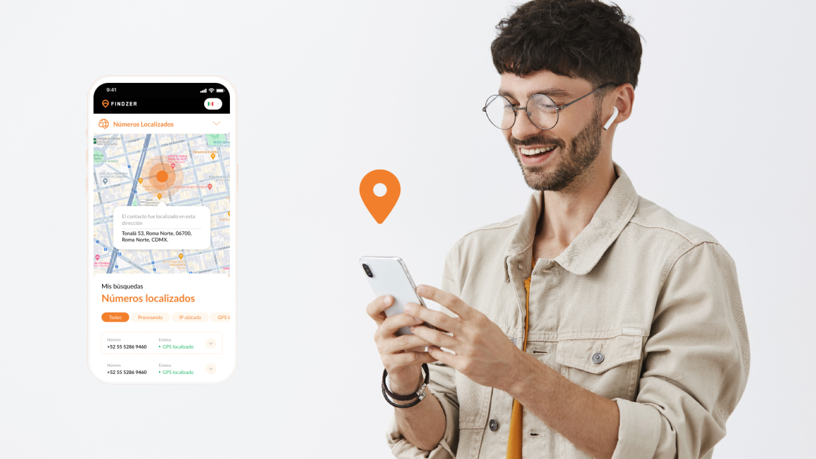 Findzer es un servicio en línea innovador que te permite obtener la ubicación precisa de un teléfono móvil simplemente ingresando su número.